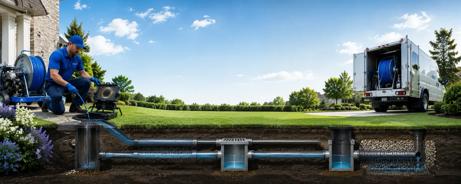 Outdoor drain cleaning information for Adamsburg, PA